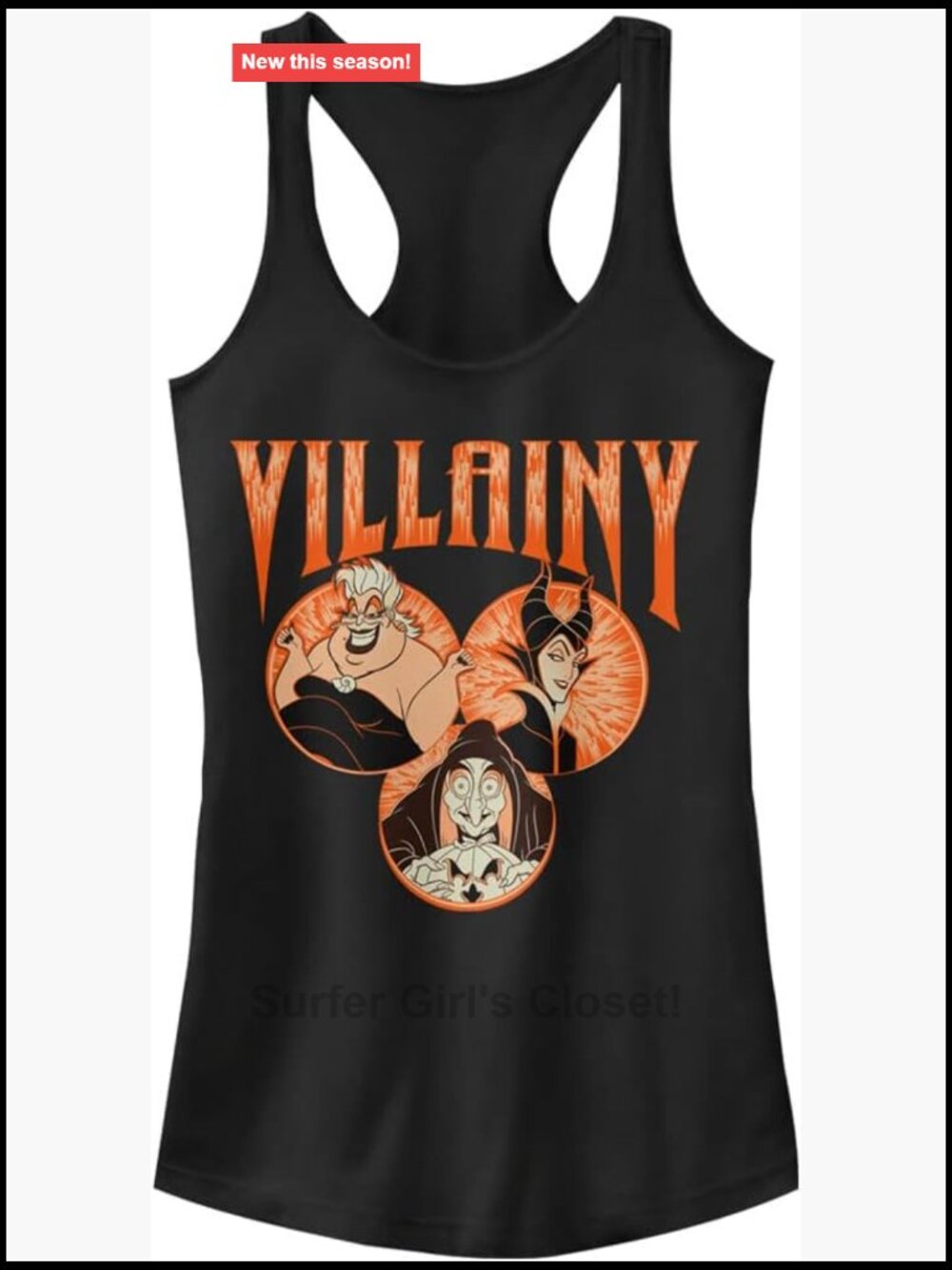 Officially Licensed Villains Racerback Tank Top - Slim Fit Sleeveless